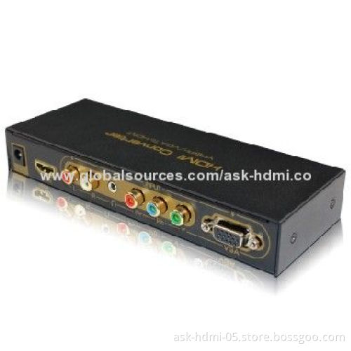 VGA + YPbPr/RGB to HDMI Converter with Upscaler to 1080P